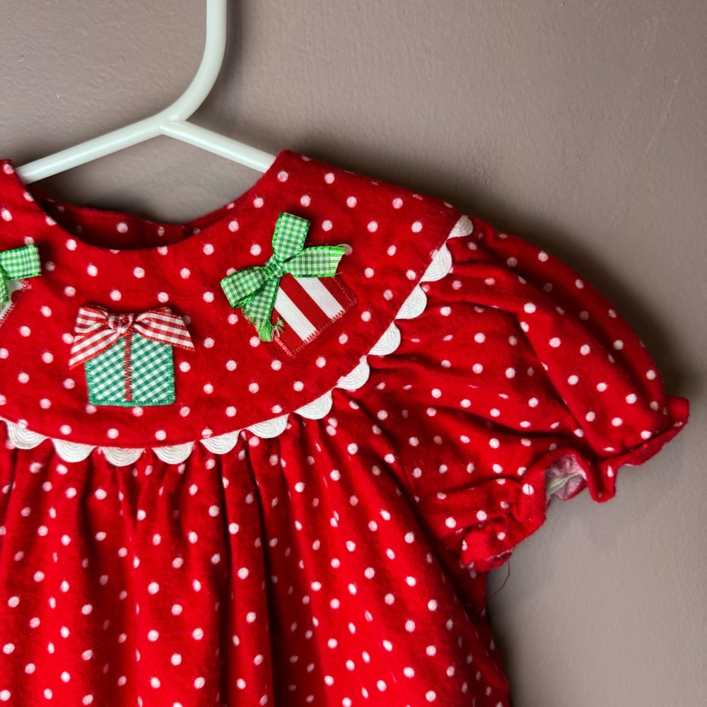 Funtasia Too Dallas Red Polka Dot Dress 24M - Picture 4 of 10